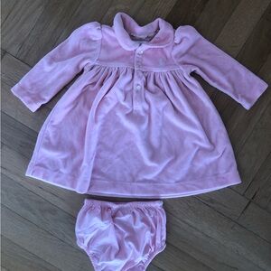 Ralph Lauren girls pink velvet dress